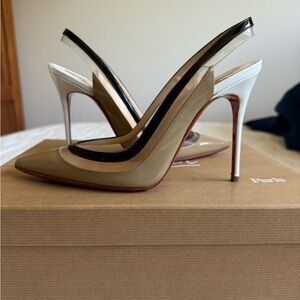 Christian Louboutin Paris Sling. Size 37